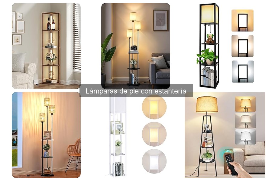 Alternativas a Lámparas de Pie con Estantería para Iluminar