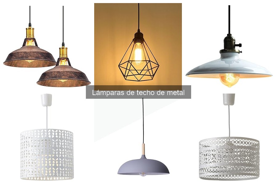 Alternativas a las lámparas de techo de metal para tu hogar
