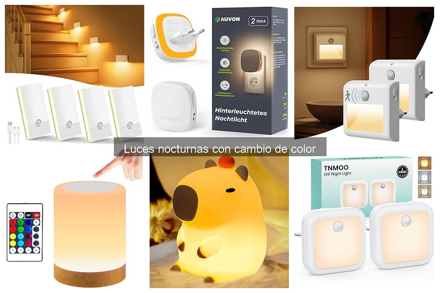 Alternativas a luces nocturnas con cambio de color