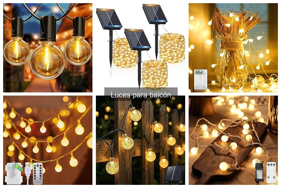 Alternativas decorativas a luces eléctricas para el balcón