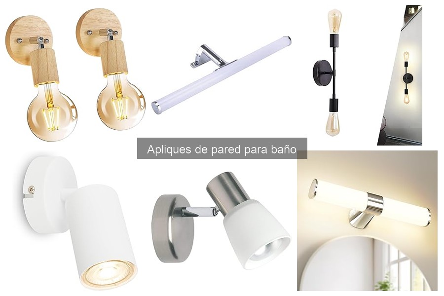 Apliques de pared para baño: mejores materiales y ventajas