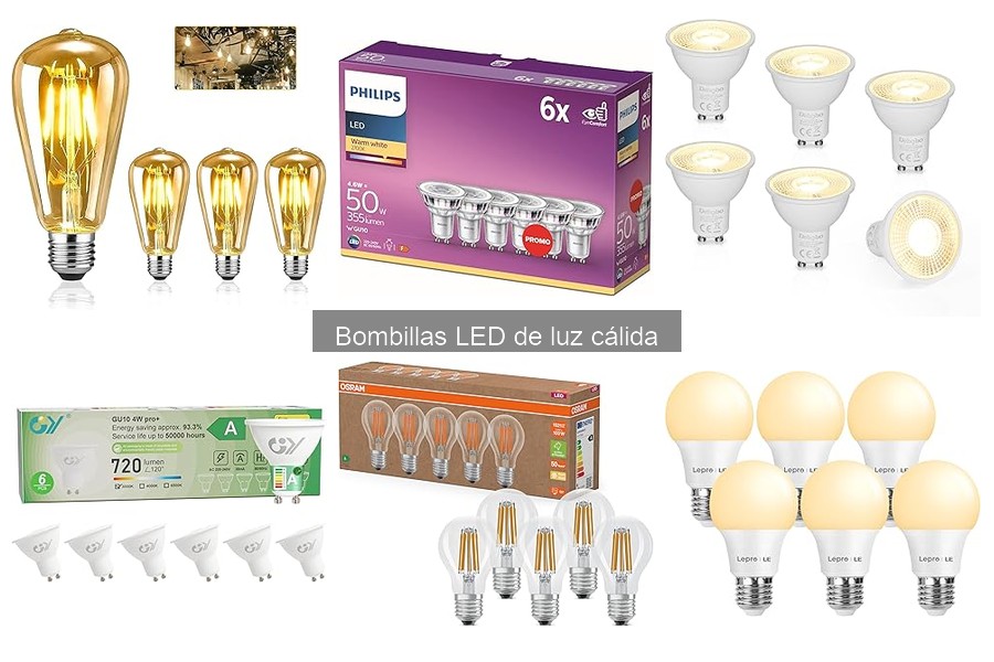 Bombillas LED de luz cálida: características y ventajas