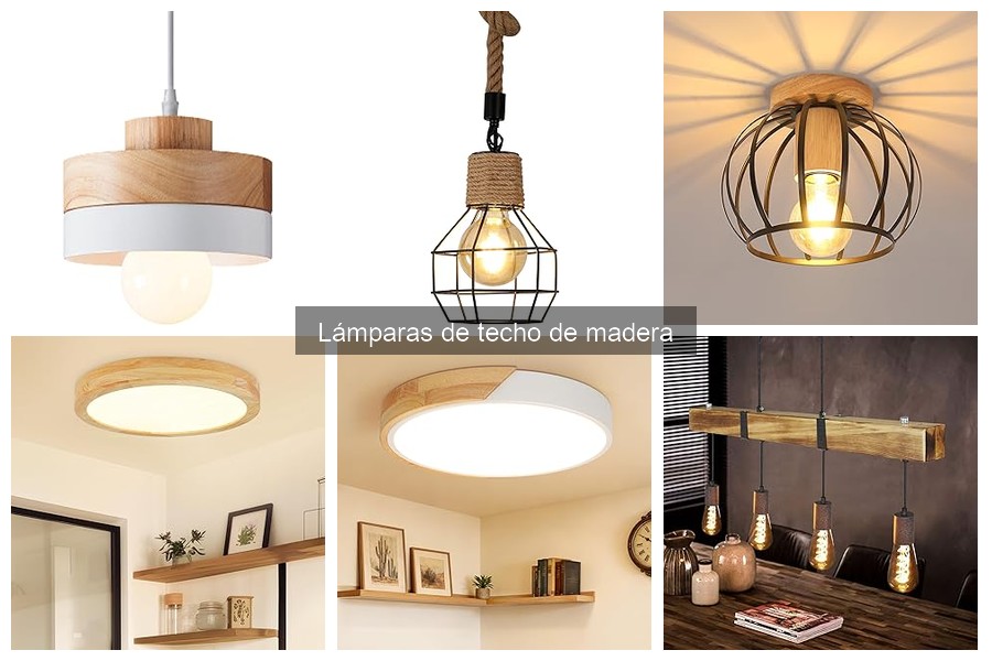 Cómo combinar lámparas de techo de madera en tu decoración