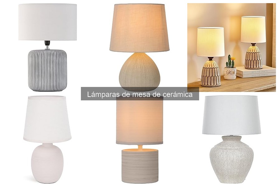 Comparativa de Lámparas de Mesa de Cerámica y Vidrio