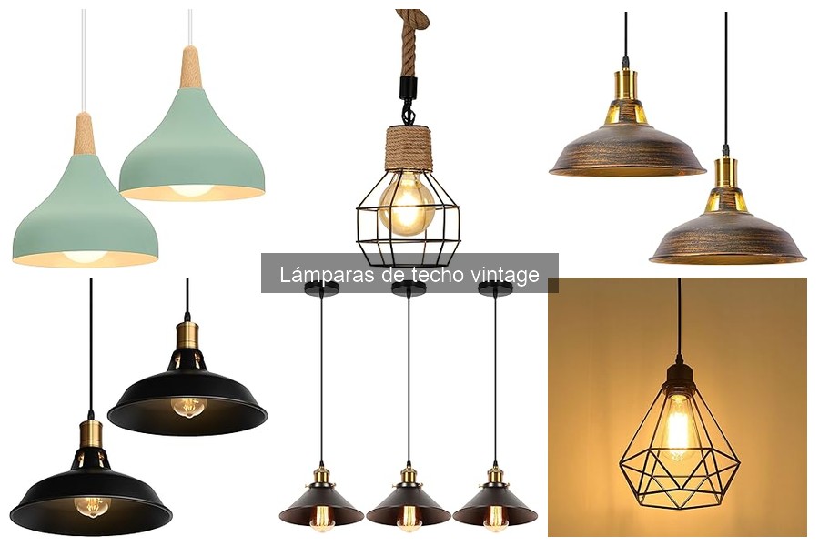 Comparativa de Lámparas de Techo Vintage y Modernas