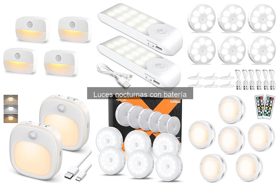 Comparativa de Luces Nocturnas: Batería vs Enchufables