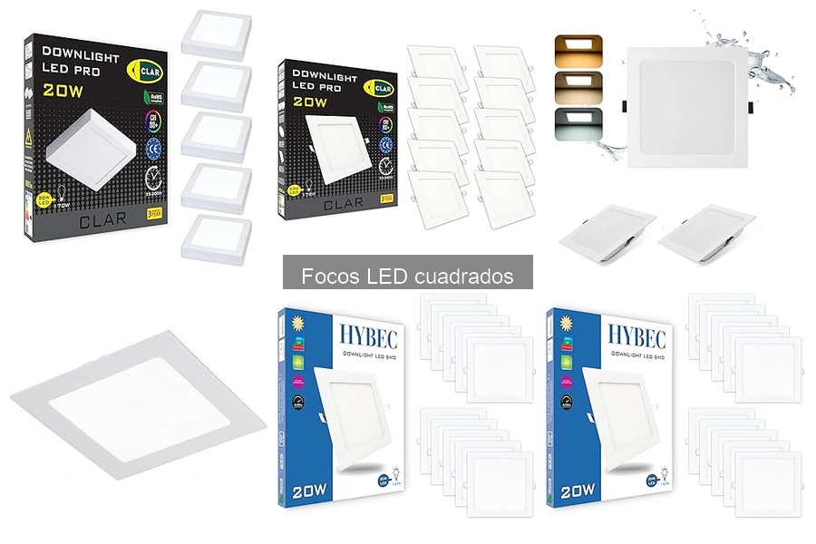 Comparativa de precios de focos LED cuadrados en tiendas