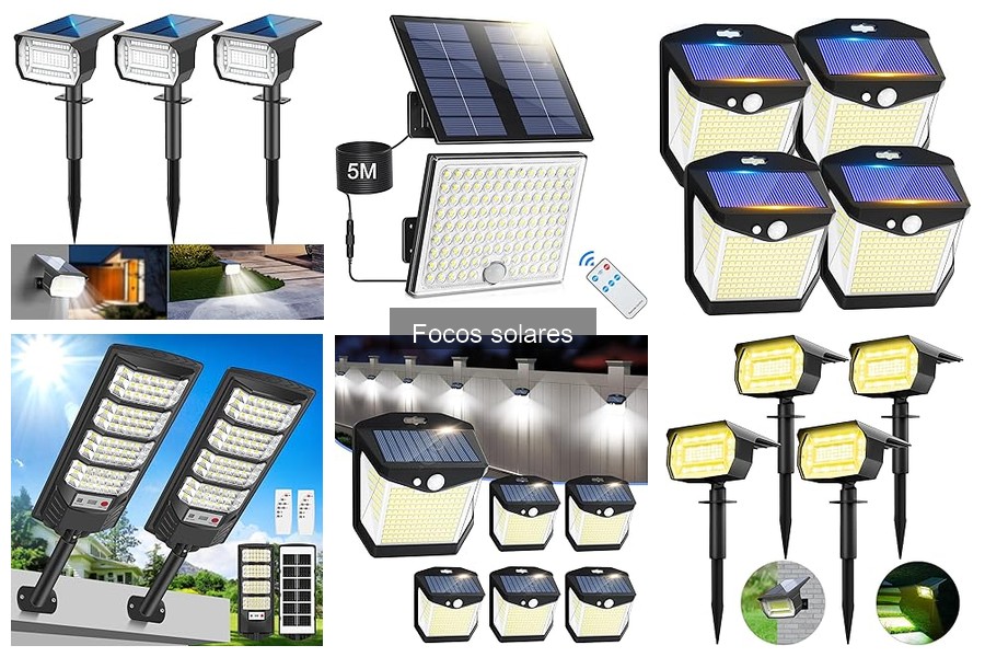 Comparativa de precios de focos solares en Amazon