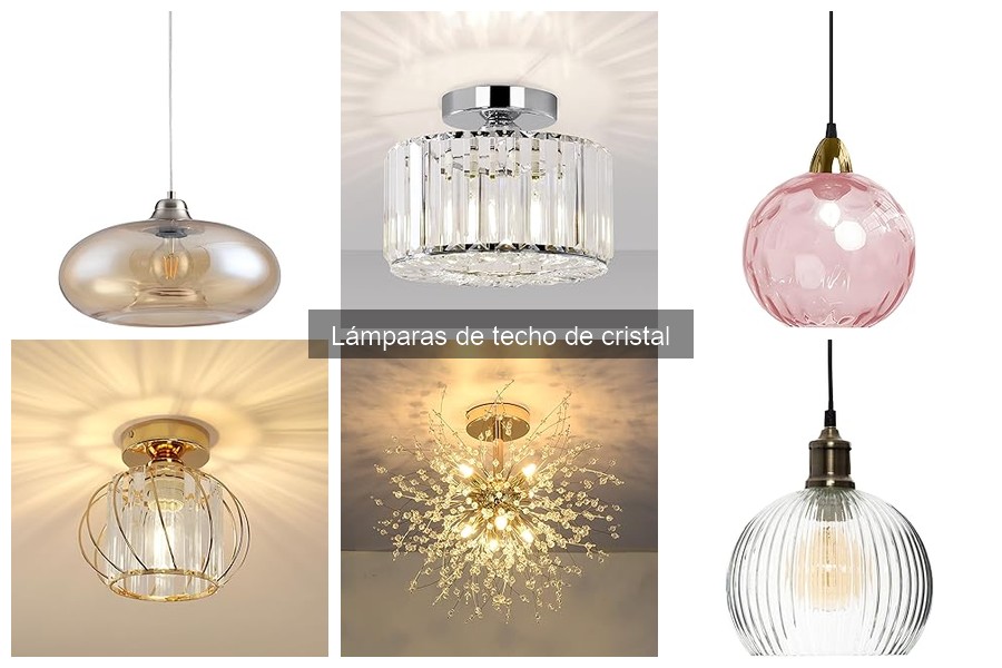 Comparativa lámparas de techo de cristal vs otros materiales