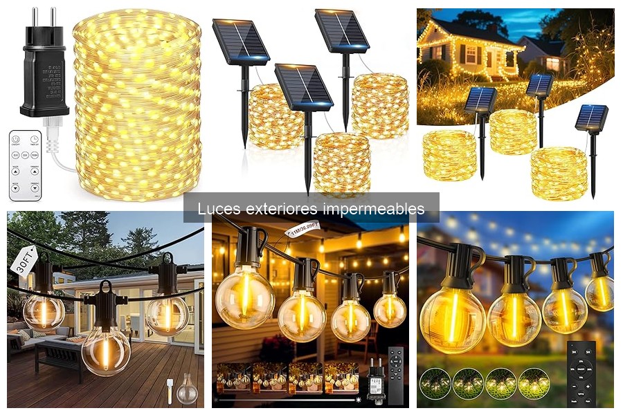Comparativa: Luces exteriores impermeables vs. no impermeables