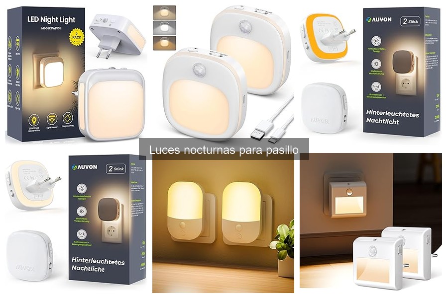Comparativa: Luces Nocturnas con y sin Sensor para Pasillo
