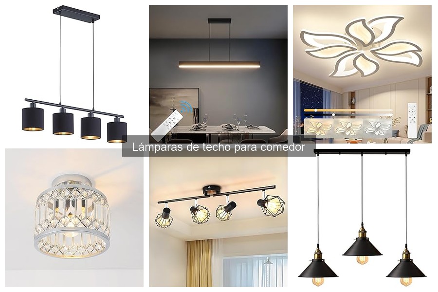 Consejos para instalar lámparas de techo en el comedor