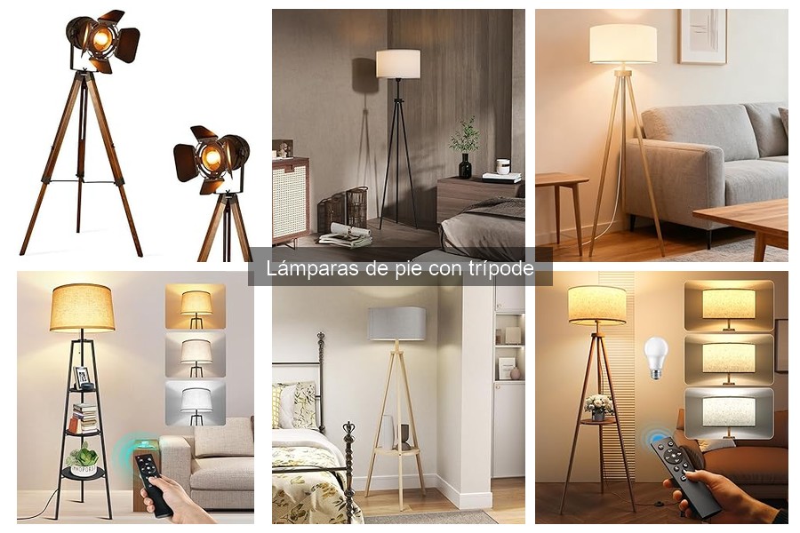 Descubre las lámparas de pie con trípode para tu hogar