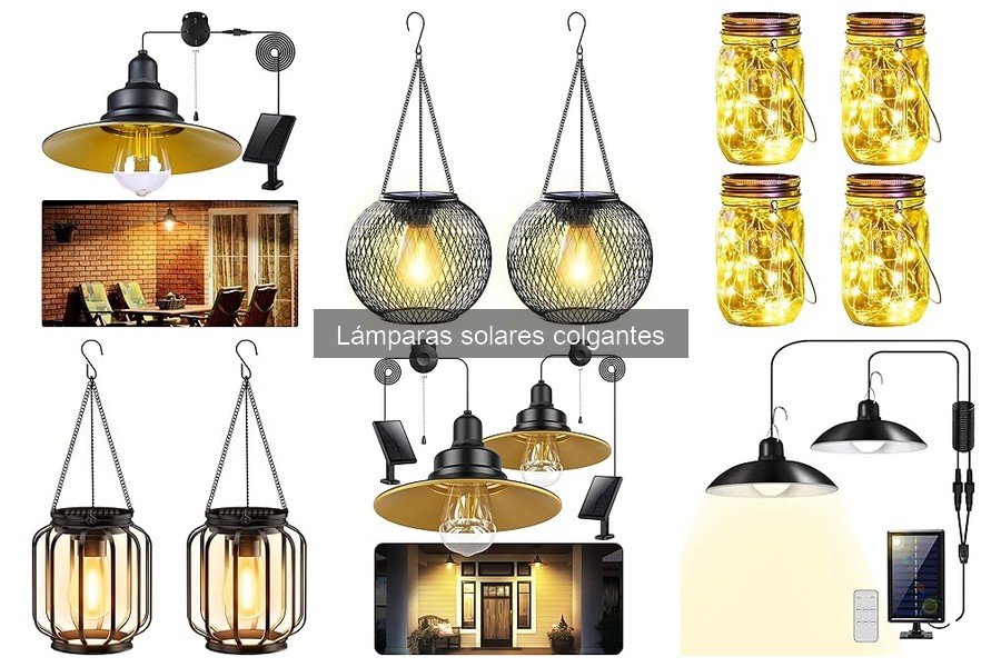 Diferencias entre lámparas solares colgantes de plástico y metal