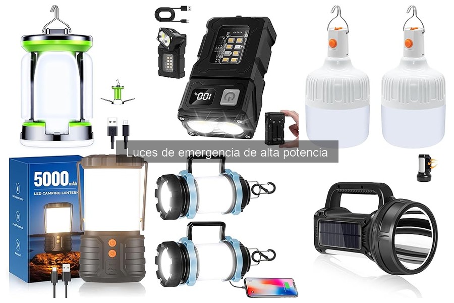 Duración de la batería en luces de emergencia de alta potencia