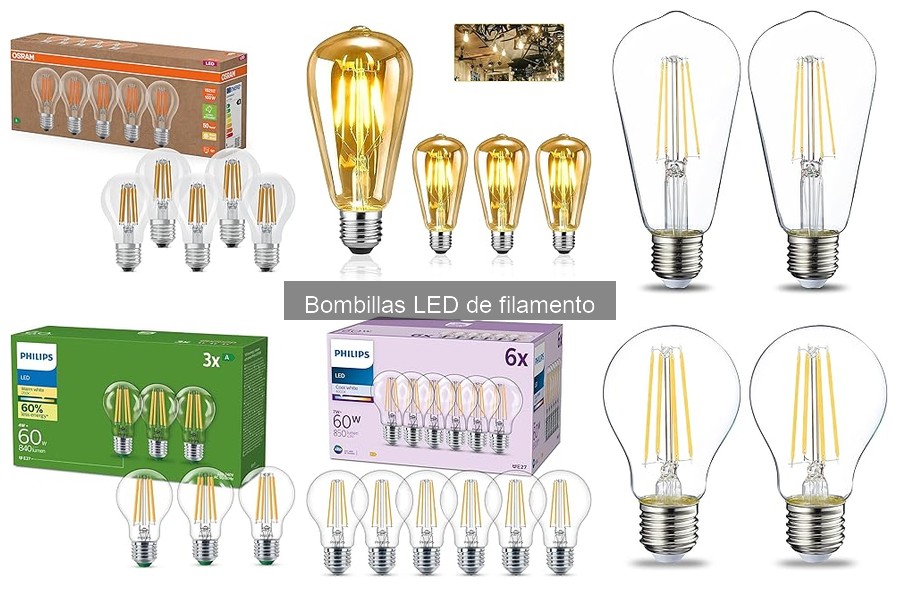 Efecto ambiental de las bombillas LED de filamento