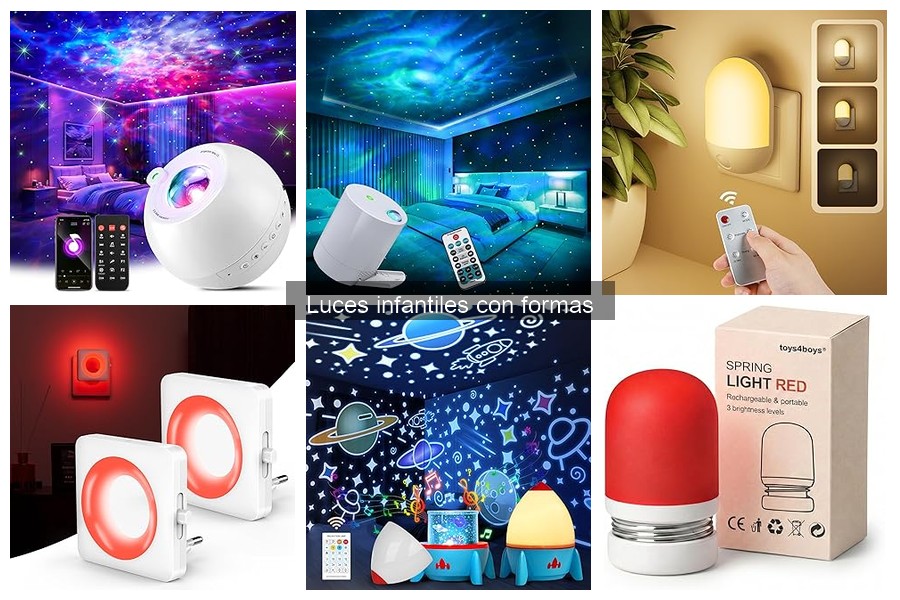 Efecto de las luces infantiles con formas en el sueño de los niños