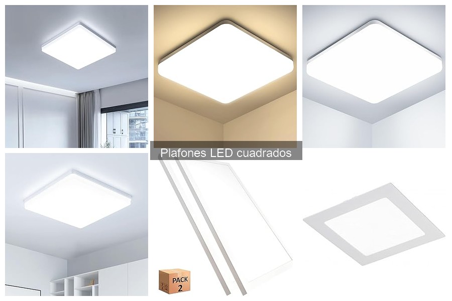 Efectos de la temperatura de color en plafones LED cuadrados