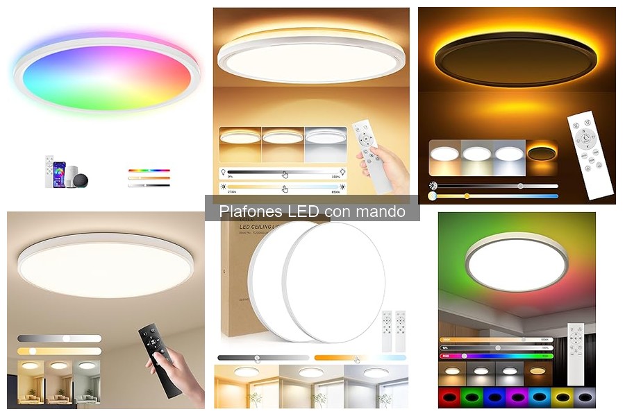 Eficiencia energética de los plafones LED con mando