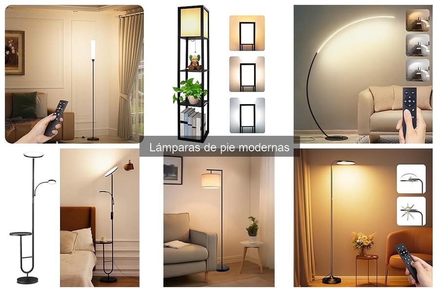 Elige lámparas de pie modernas según tu estilo decorativo