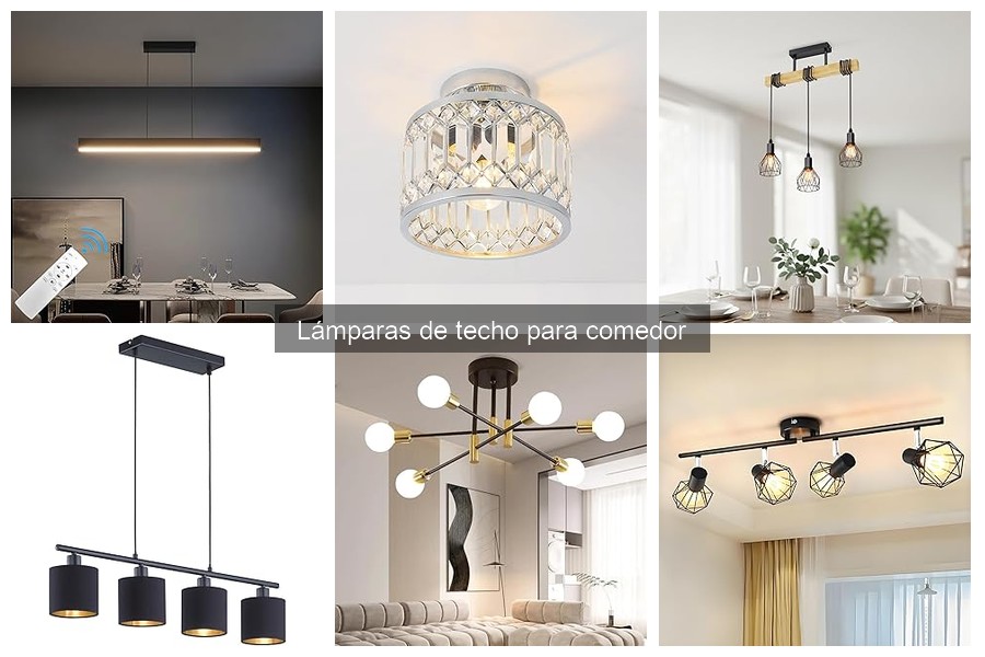Estilos de bombillas para lámparas de techo de comedor