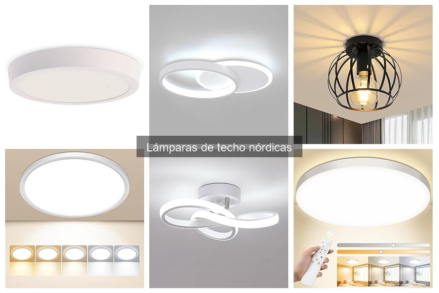 Estilos de decoración que combinan con lámparas de techo nórdicas