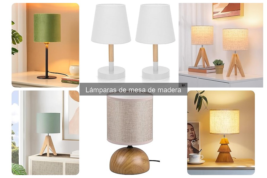 Estilos de lámparas de mesa de madera según tendencias actuales