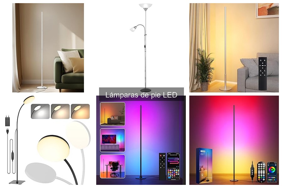 Estilos de Lámparas de Pie LED para Decorar tu Hogar