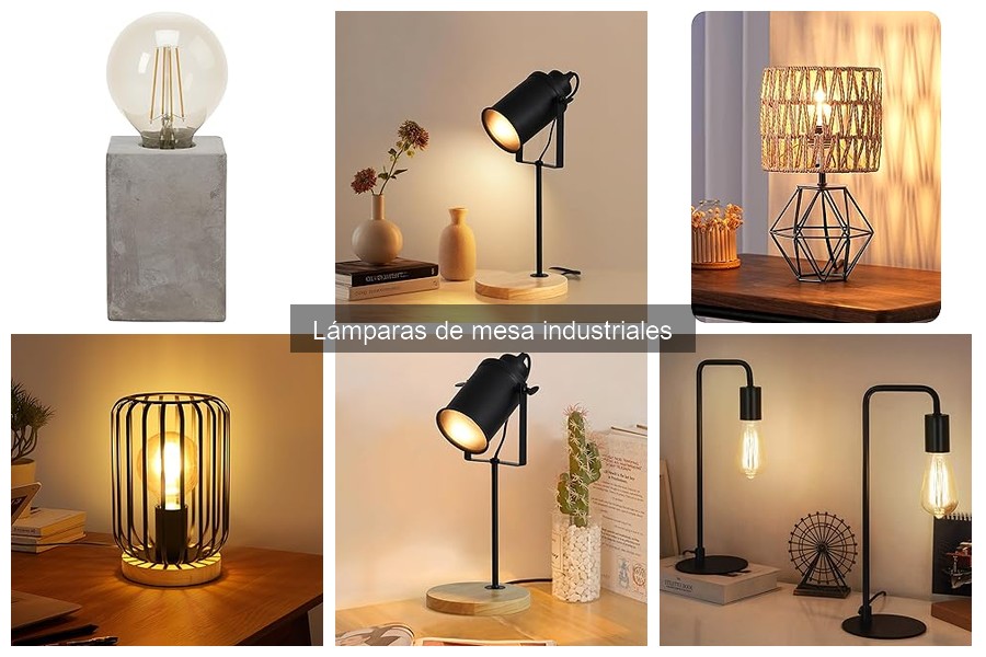 Estilos y Acabados de Lámparas de Mesa Industriales