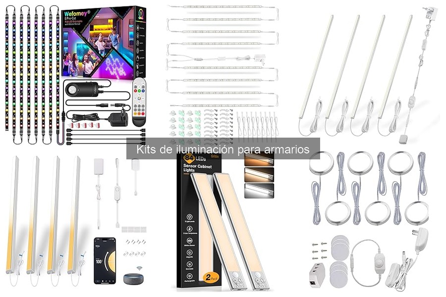 Guía de instalación de kits de iluminación para armarios