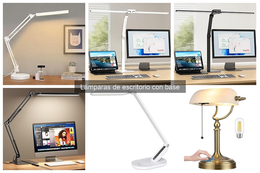 Lámparas de escritorio con base perfectas para espacios pequeños