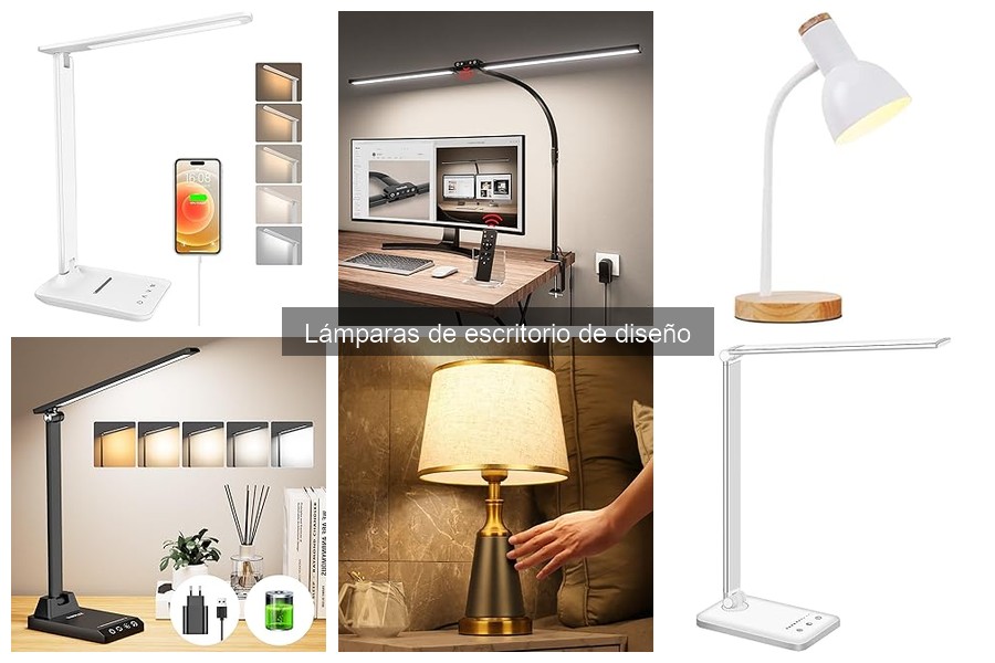 Lámparas de escritorio de diseño con funcionalidades extras