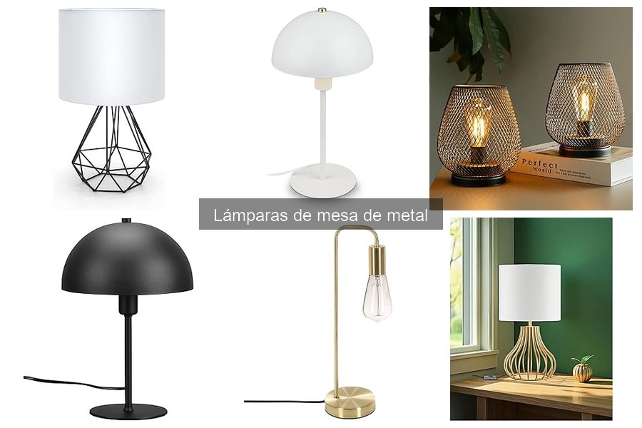 Lámparas de mesa de metal para espacios pequeños: ¿cuál elegir?