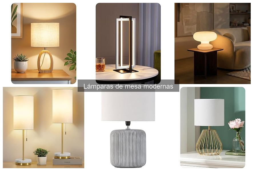 Lámparas de mesa modernas con funciones inteligentes