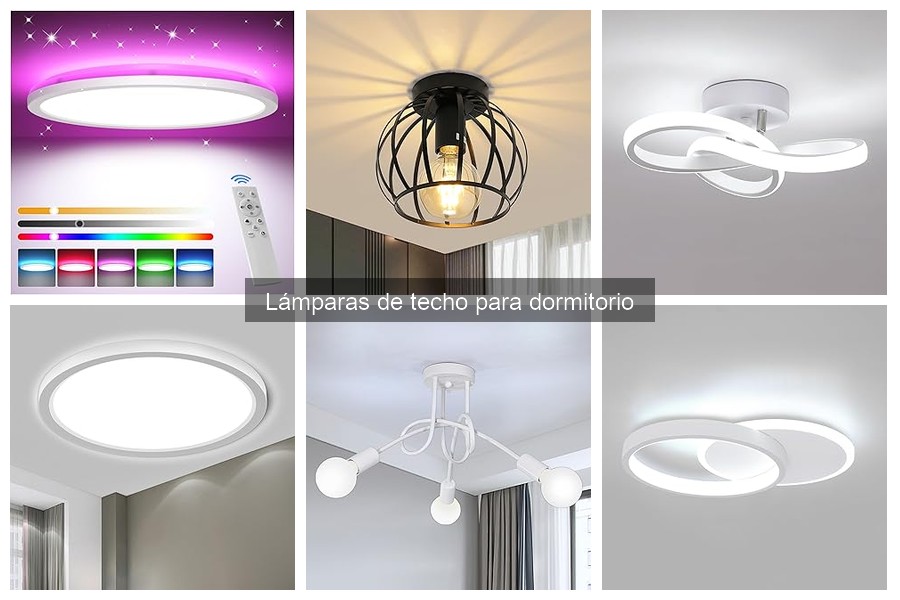 ** Lámparas de Techo Regulables para Ambientes de Dormitorio