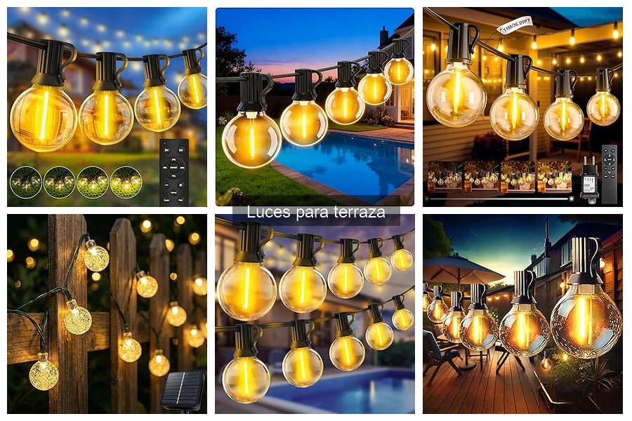 Las mejores luces para terraza con larga duración de batería