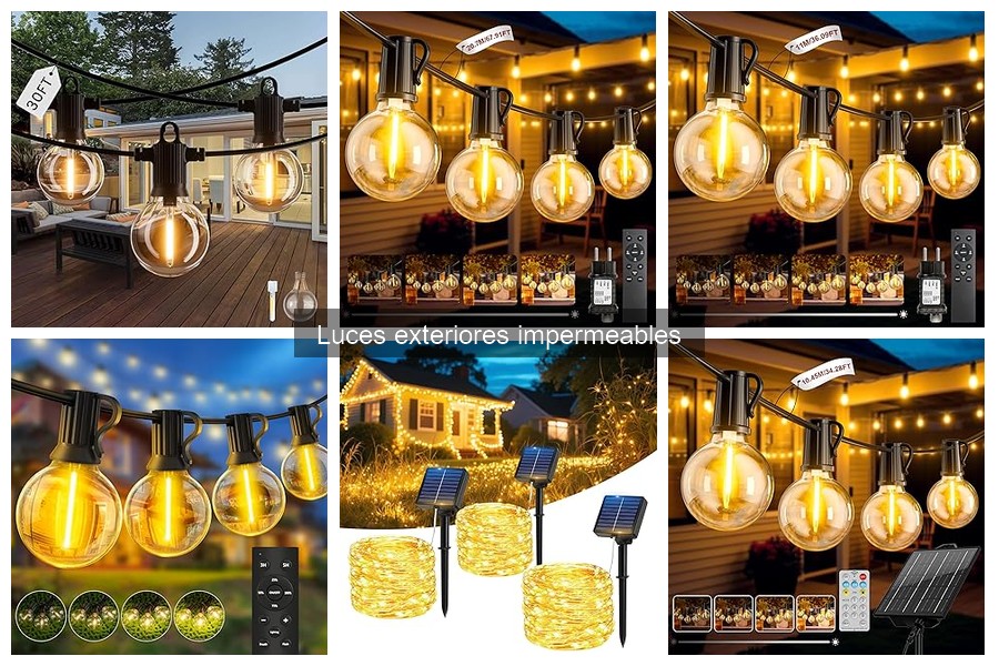 Luces exteriores impermeables: Mejores lugares para comprarlas