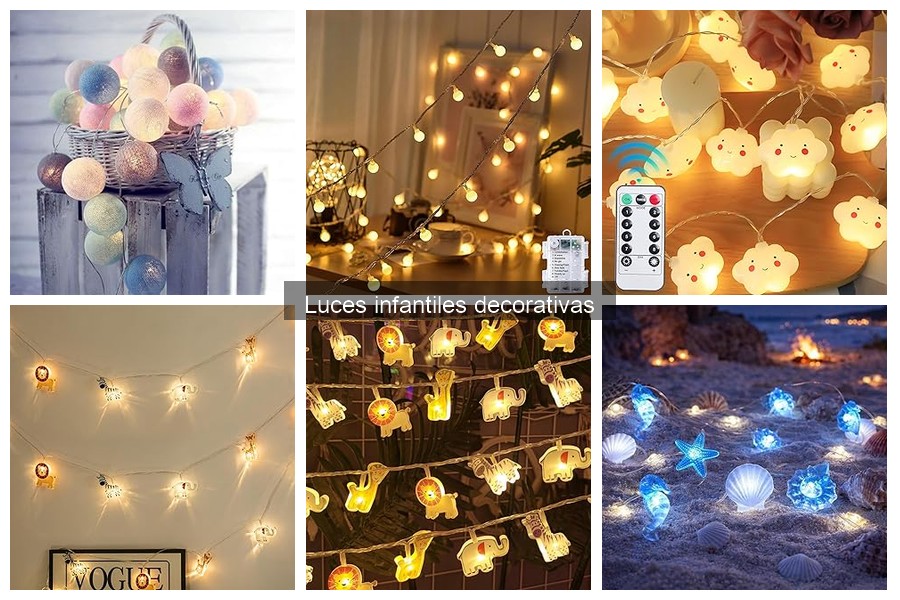 Luces infantiles decorativas para fiestas y celebraciones