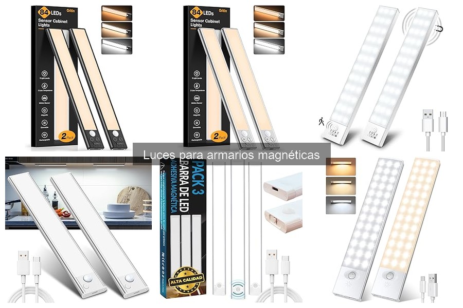 ** Luces Magnéticas para Armarios Oscuros: Brillo y Comodidad