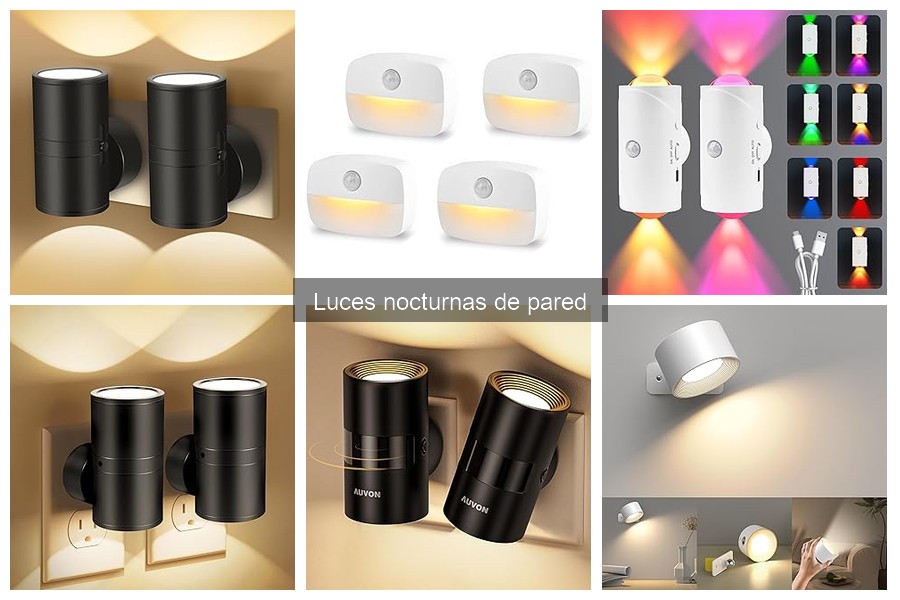 Luces nocturnas de pared a pilas: ventajas y mejores opciones