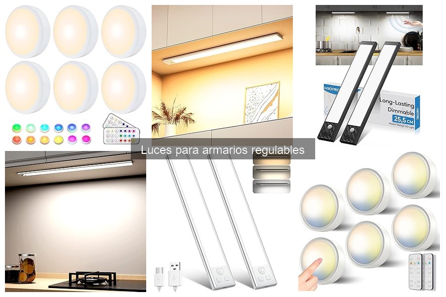 Luces Regulables para Armarios con Sensor de Movimiento