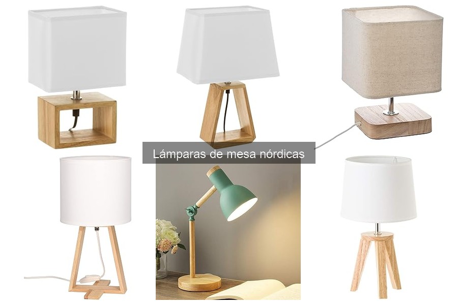Materiales Comunes en Lámparas de Mesa Nórdicas