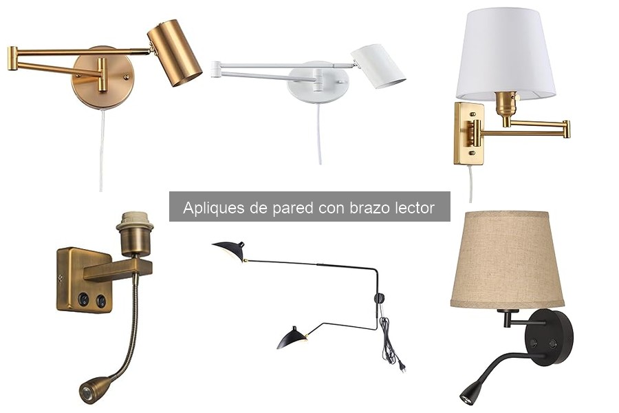 Mejores apliques de pared con brazo lector para lecturas cómodas