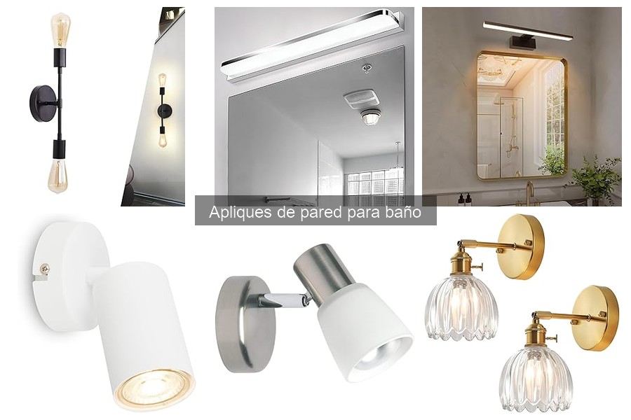 Mejores apliques de pared para baño en 2023: Comparativa