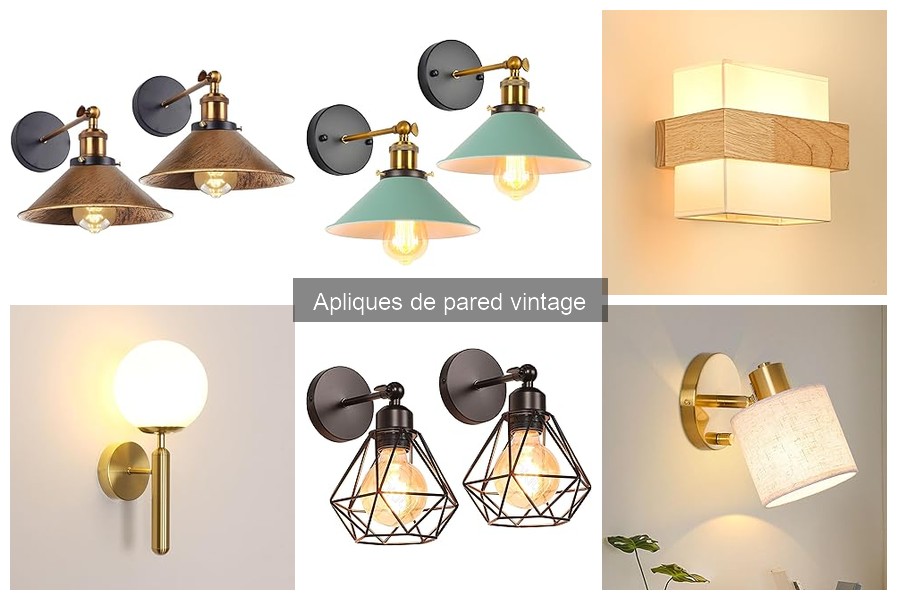 Mejores apliques de pared vintage para salones pequeños