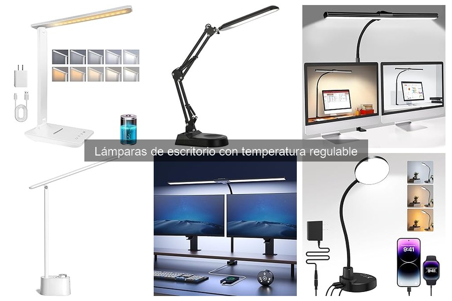Mejores lámparas de escritorio con temperatura regulable para teletrabajo