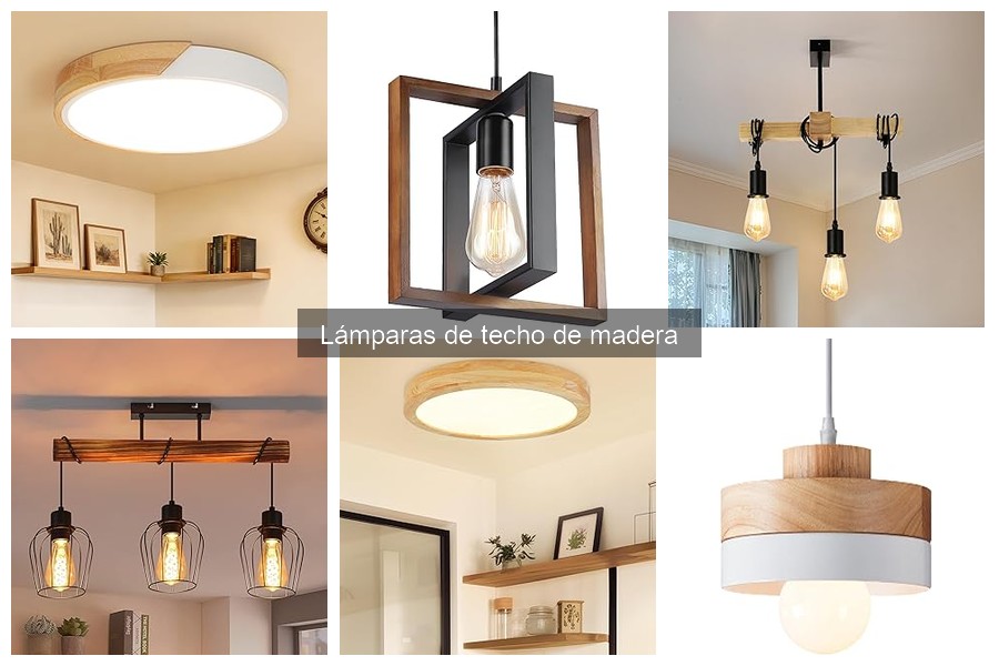Mejores lámparas de techo de madera para decoración rústica