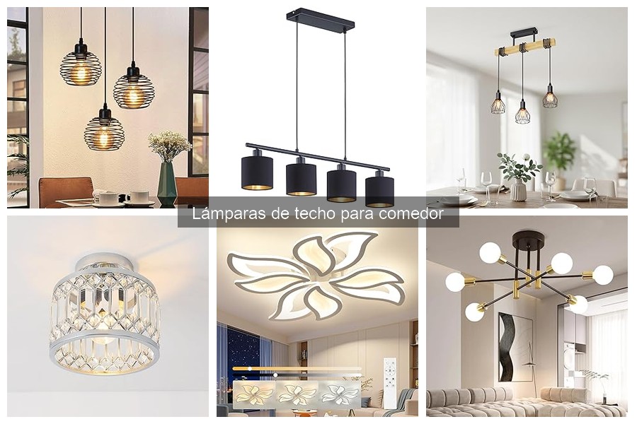 ** Mejores lámparas de techo para comedor según estilo decorativo