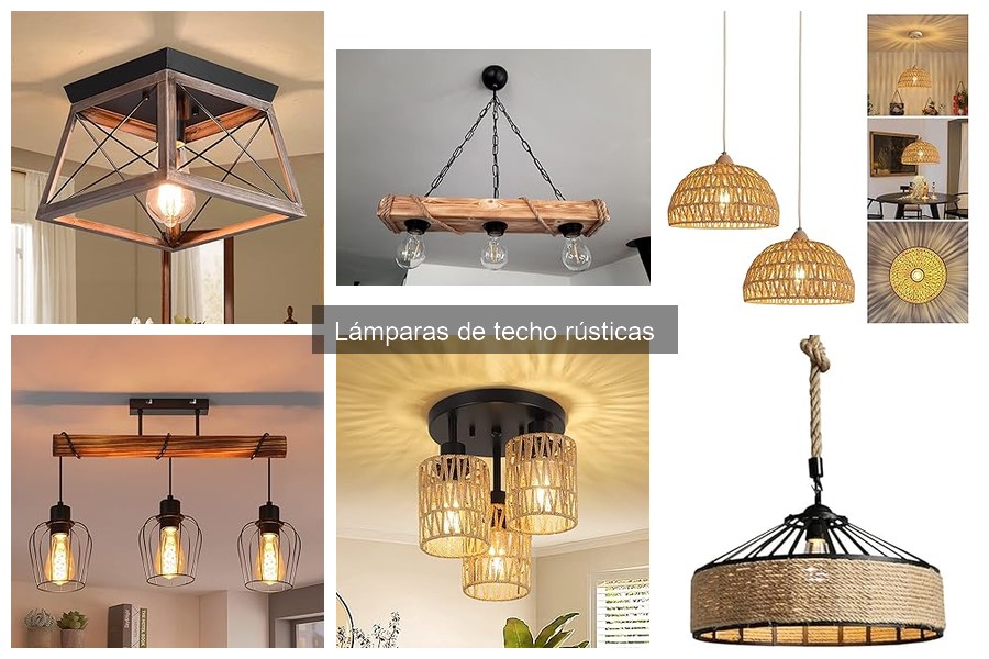 Mejores lámparas de techo rústicas para tu decoración rural