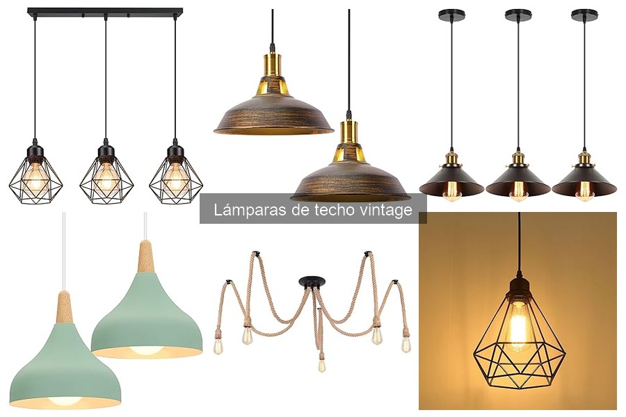Mejores lámparas de techo vintage para salones pequeños